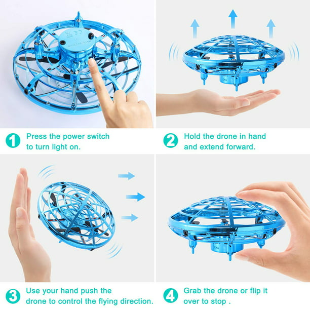HAND CONTROLLED Details about  / LOT OF 2  MINI DRONE QUAD INDUCTION LEVITATION UFO FLYING TOY